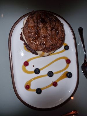 Chocolate chip cookie sandwich at ChouChou in Stockholm