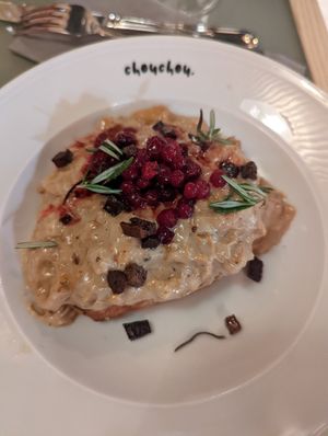 Chantarelle toast at ChouChou in Stockholm