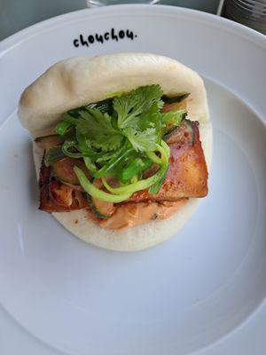 Bao bun appetiser at ChouChou in Stockholm