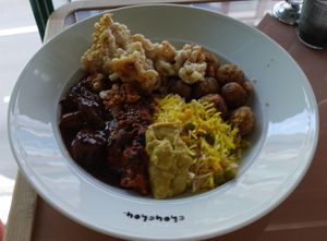 Sample of lunch buffet at ChouChou in Stockholm