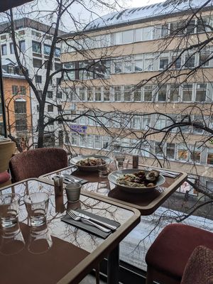 View out the window at ChouChou in Stockholm
