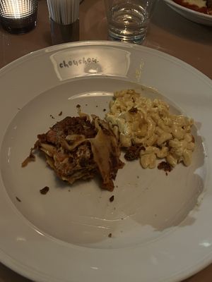(From the buffet) Lasagna & Mac and cheese  at ChouChou in Stockholm