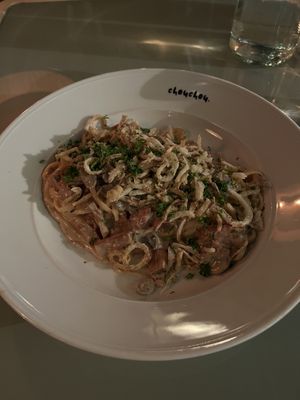 Beef fillet pasta, amazing creamy sauce  at ChouChou in Stockholm