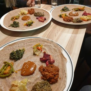 platter is alot for 1 person at Mama Ethiopian Cuisine in Seoul