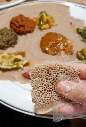 Warning for people with Trypophobia at Mama Ethiopian Cuisine in Seoul