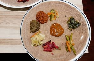 Vegan Injera - more than 30cm diameter? at Mama Ethiopian Cuisine in Seoul