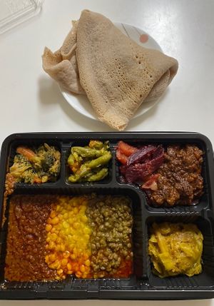 Yum!  at Mama Ethiopian Cuisine in Seoul