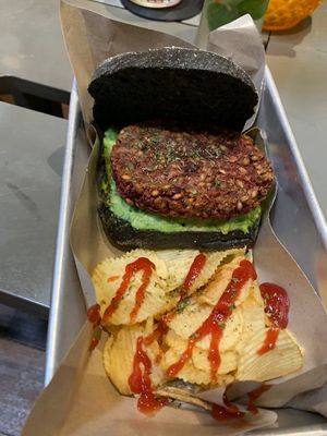 Burgler :-)))) yummy  at SUSU Vegan Mylk Bar Penang in Penang