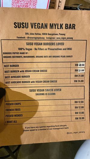  at SUSU Vegan Mylk Bar Penang in Penang