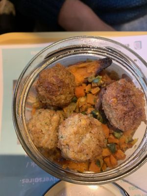 Falafel & sweet potato based dish  at Capogreen  in Villeneuve-dascq