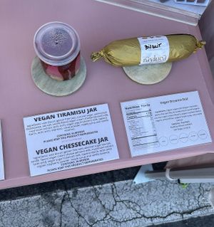 vegan dessert jars and brownies ! @Hillcrest Farmer’s Market   at Rayluca Bakes in San Diego