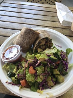 Vegan burrito at Marie et Cie in Valley Village