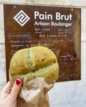 Brioche matcha  at Pain Brut in Montpellier