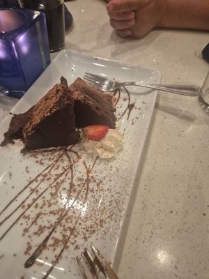 Triple chocolate cake at Lulu California Bistro in Palm Springs