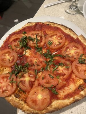 vegan pizza no cheese   at Lulu California Bistro in Palm Springs