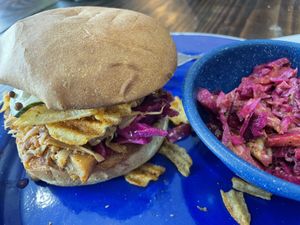 BBQ & cole slaw  at Old Cuss Cafe in South Salt Lake