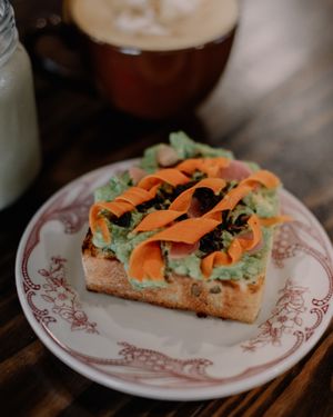 Avo toast on local bread at Old Cuss Cafe in South Salt Lake