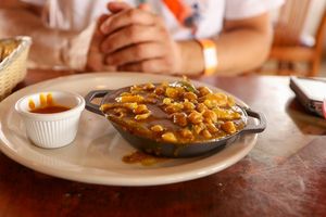 chana roti at Kamini's in San Nicolas