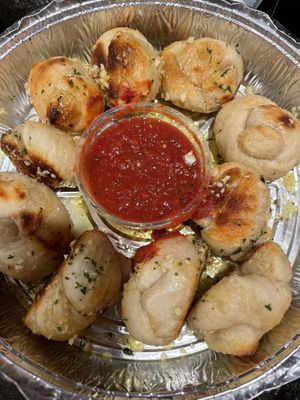 Garlic knots   at Paranormal Pizza in Bethlehem