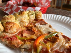 a slice of the alien bounty hunter at Paranormal Pizza in Bethlehem