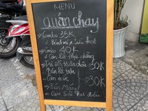 Specials board  at Bon's Vegan Bistro in Ho Chi Minh City