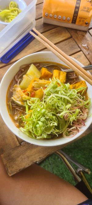 Thai style noodles at Bon's Vegan Bistro in Ho Chi Minh City