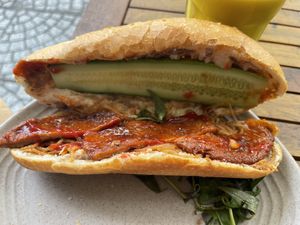 Vegan banh mi   at Bon's Vegan Bistro in Ho Chi Minh City