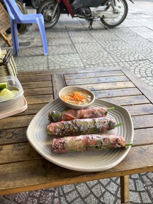 Spring rolls   at Bon's Vegan Bistro in Ho Chi Minh City