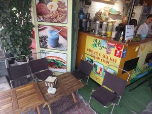 Seating area at Bon's Vegan Bistro in Ho Chi Minh City