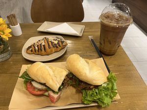 Banh mi, eclair, frappe  at Bon's Vegan Bistro in Ho Chi Minh City