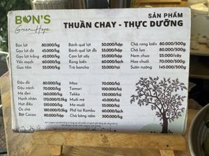 Menu   at Bon's Vegan Bistro in Ho Chi Minh City