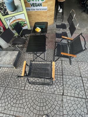 Double the tables! 😂  at Bon's Vegan Bistro in Ho Chi Minh City