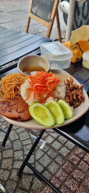 Vietnamese broken rice at Bon's Vegan Bistro in Ho Chi Minh City