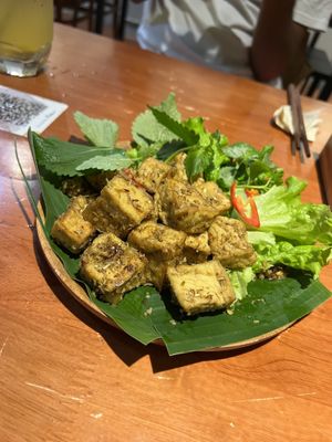 Lemongrass tofu  at Bon's Vegan Bistro in Ho Chi Minh City