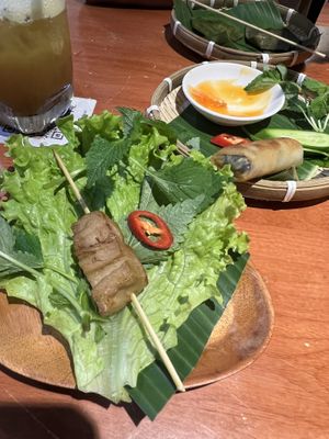 Seitan skewers  at Bon's Vegan Bistro in Ho Chi Minh City