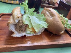 BBQ banh mi  at Bon's Vegan Bistro in Ho Chi Minh City