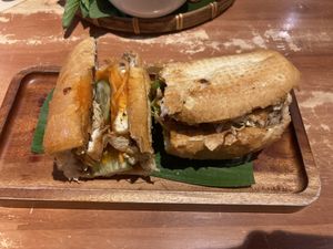 Tofu banh mi  at Bon's Vegan Bistro in Ho Chi Minh City