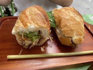 Mushroom banh mi (doesn’t have coriander)  at Bon's Vegan Bistro in Ho Chi Minh City
