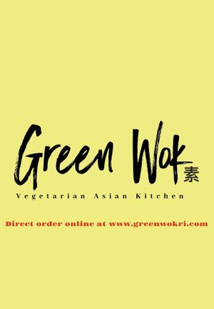 A vegetarian Asian delivery with many vegan options made with tofu and soy protein such as fried rice, noodles, sesame tofu, salt and pepper vegan chicken. at Green Wok Asian Vegan Kitchen in Providence