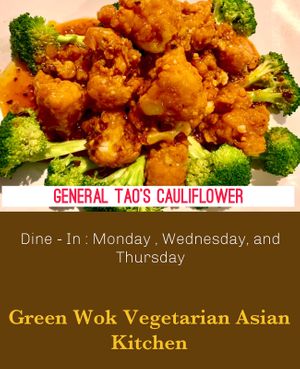  at Green Wok Asian Vegan Kitchen in Providence