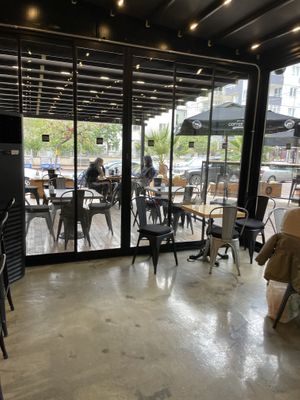 Outdoor seating  at Coffeetainer in Antalya