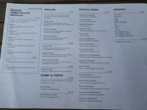 menu2 at Pizzahof in Drongen