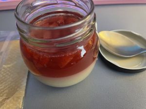 Strawberry vanilla pudding #Veganuary at 2foods - Ginza Loft in Tokyo