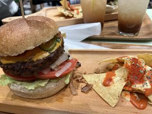 Spicy junk burger  at 2foods - Ginza Loft in Tokyo