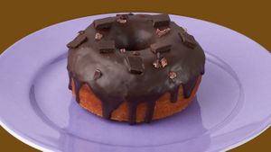 Happy Chocolate Donut - This is a chocolate donut for chocolate lovers to send to chocolate lovers. at 2foods - Ginza Loft in Tokyo