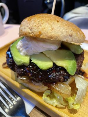 Avocado teriyaki burger  at 2foods - Ginza Loft in Tokyo