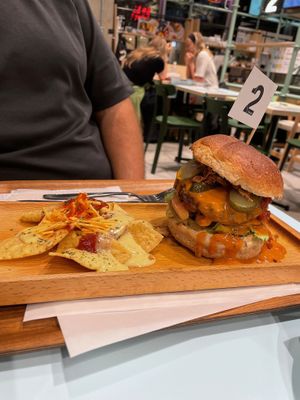 Spicy burgerr  at 2foods - Ginza Loft in Tokyo