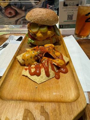 Original Spicy Burger.  at 2foods - Ginza Loft in Tokyo
