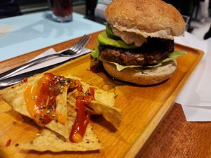 Avocado teriyaki burger at 2foods - Ginza Loft in Tokyo