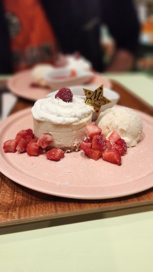 A special cheesecake dessert on their Christmas menu at 2foods - Ginza Loft in Tokyo